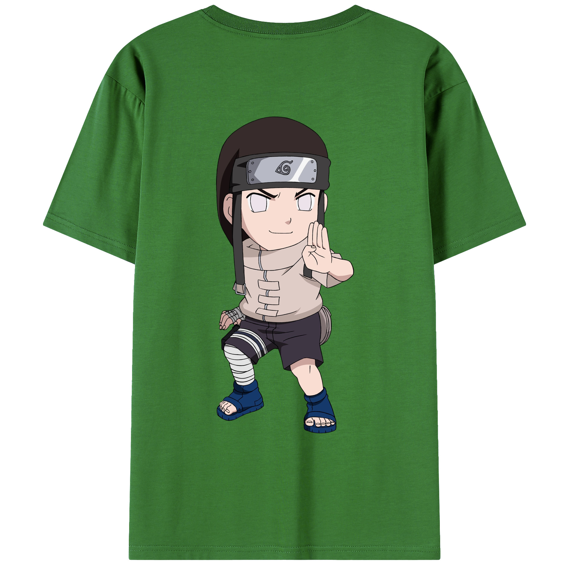 （画像用） NARUTO -ナルト- 日向ネジ Hyūga Neji レディース半袖Tシャツ(バックプリント)